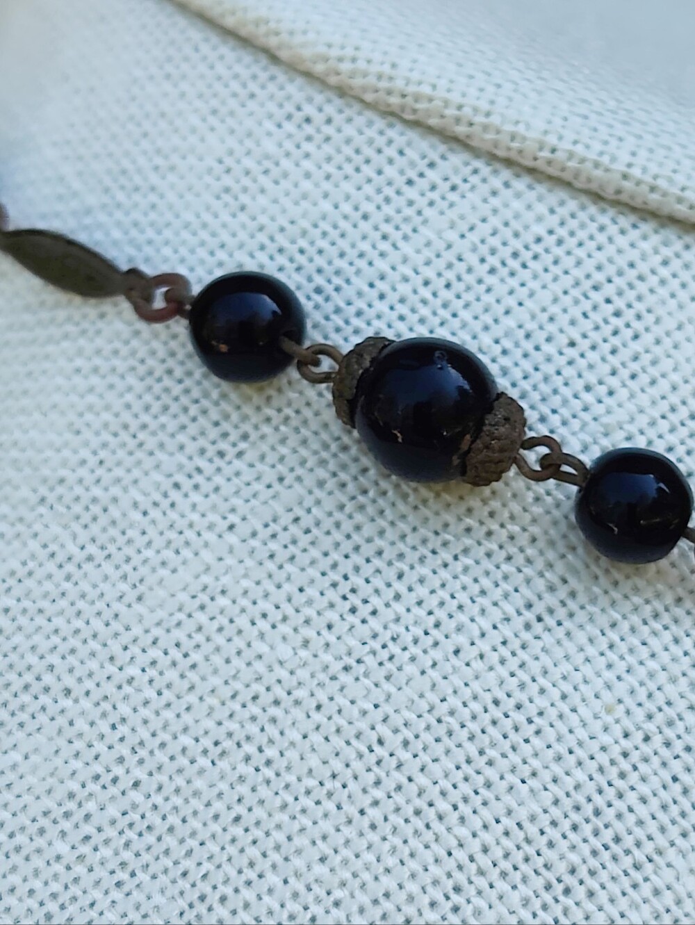 Antique Czechoslovakian George Washington Necklace - Picture 4 of 8